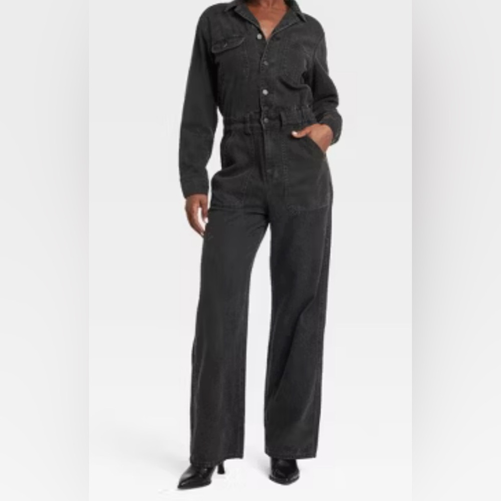 $ Denim Utility Jumpsuit